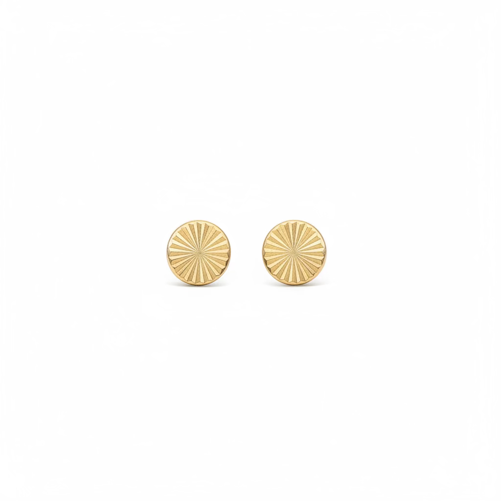10K Circle line earrings