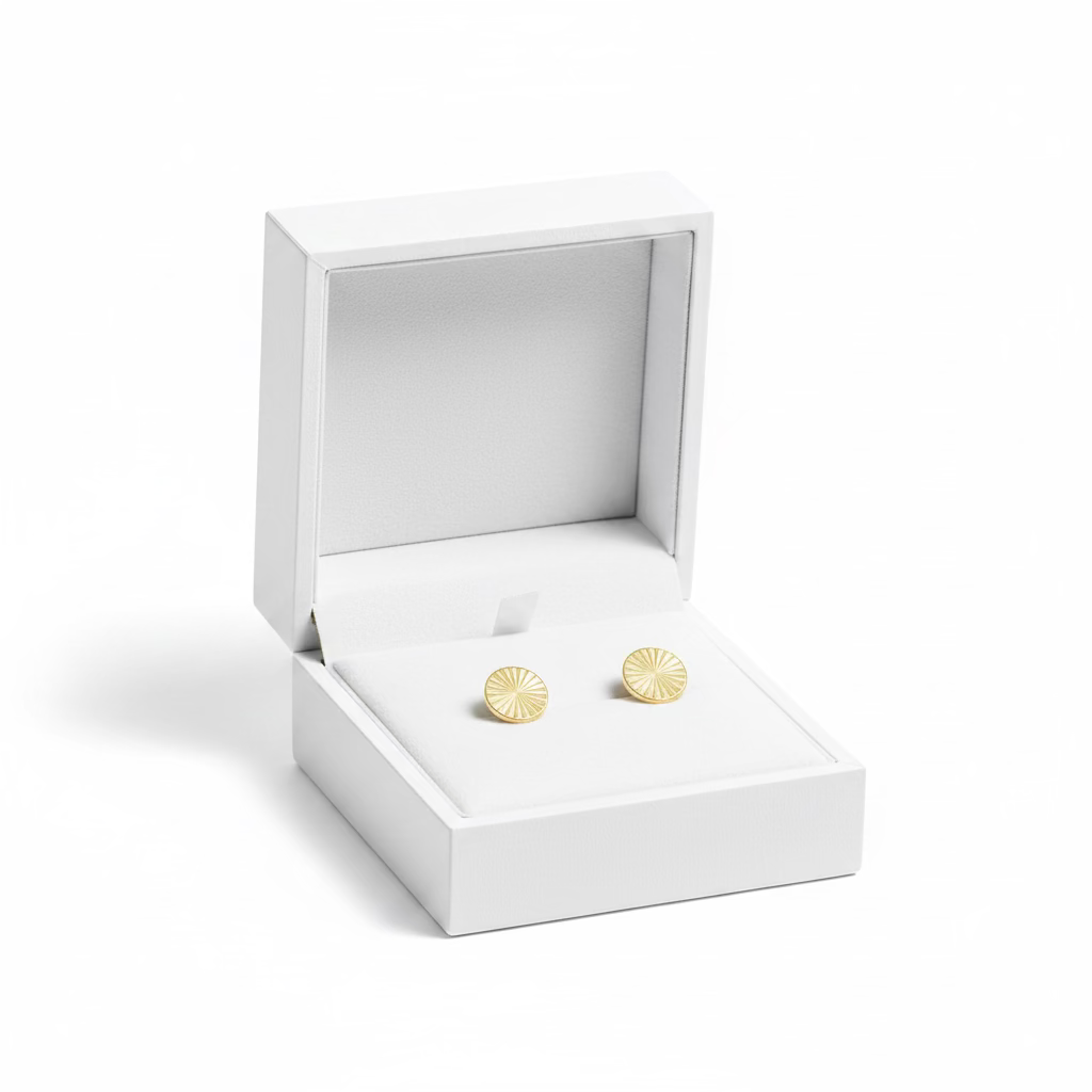 10K Circle line earrings