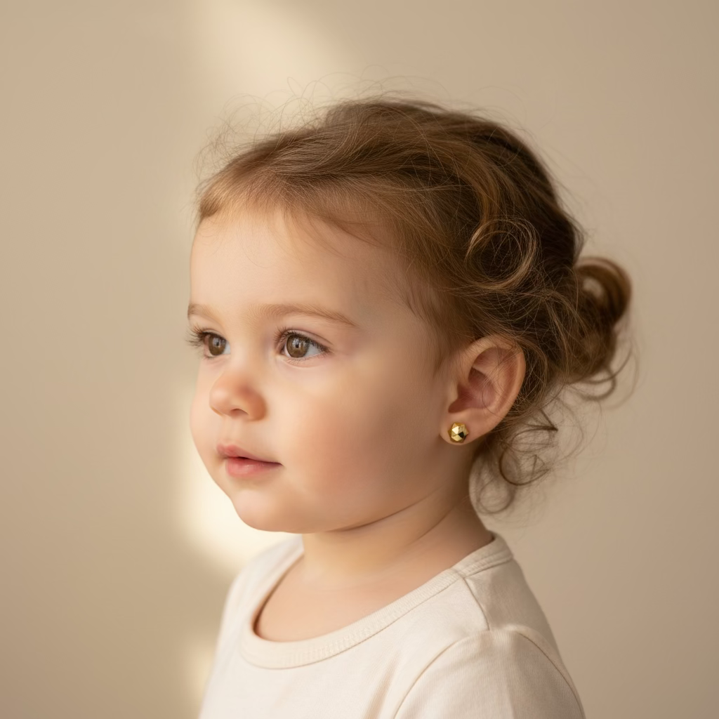 10K Mirror Circle Earrings