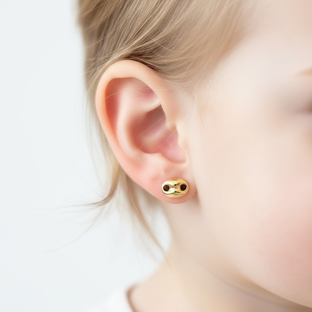10K small mask earring