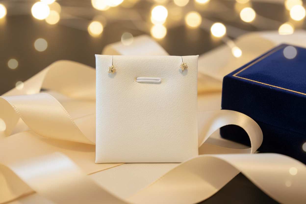 10K small star earrings