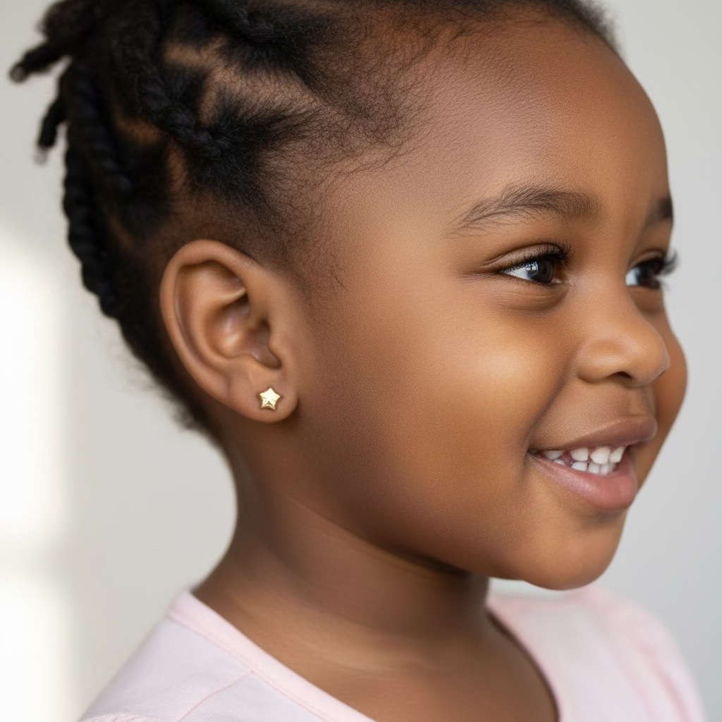 10K star earring