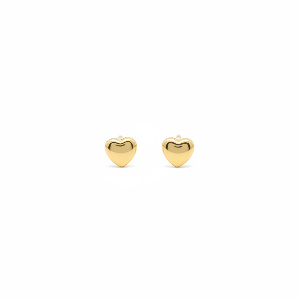 10K Heart Earrings