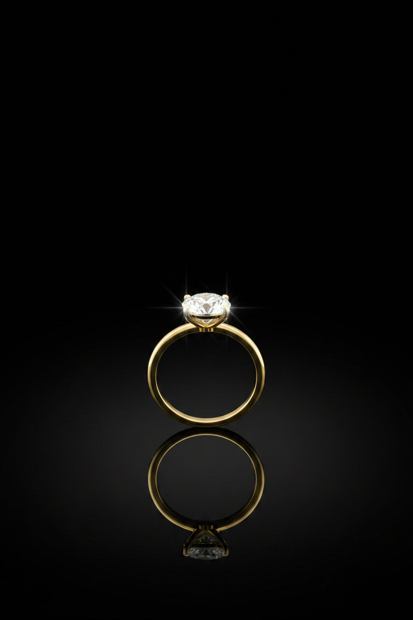14k Round Lab Diamond Ring