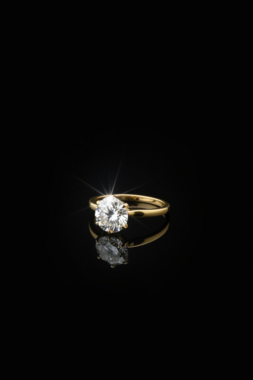 14k Round Lab Diamond Ring