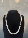 AAA Round White Freshwater Pearl Necklace