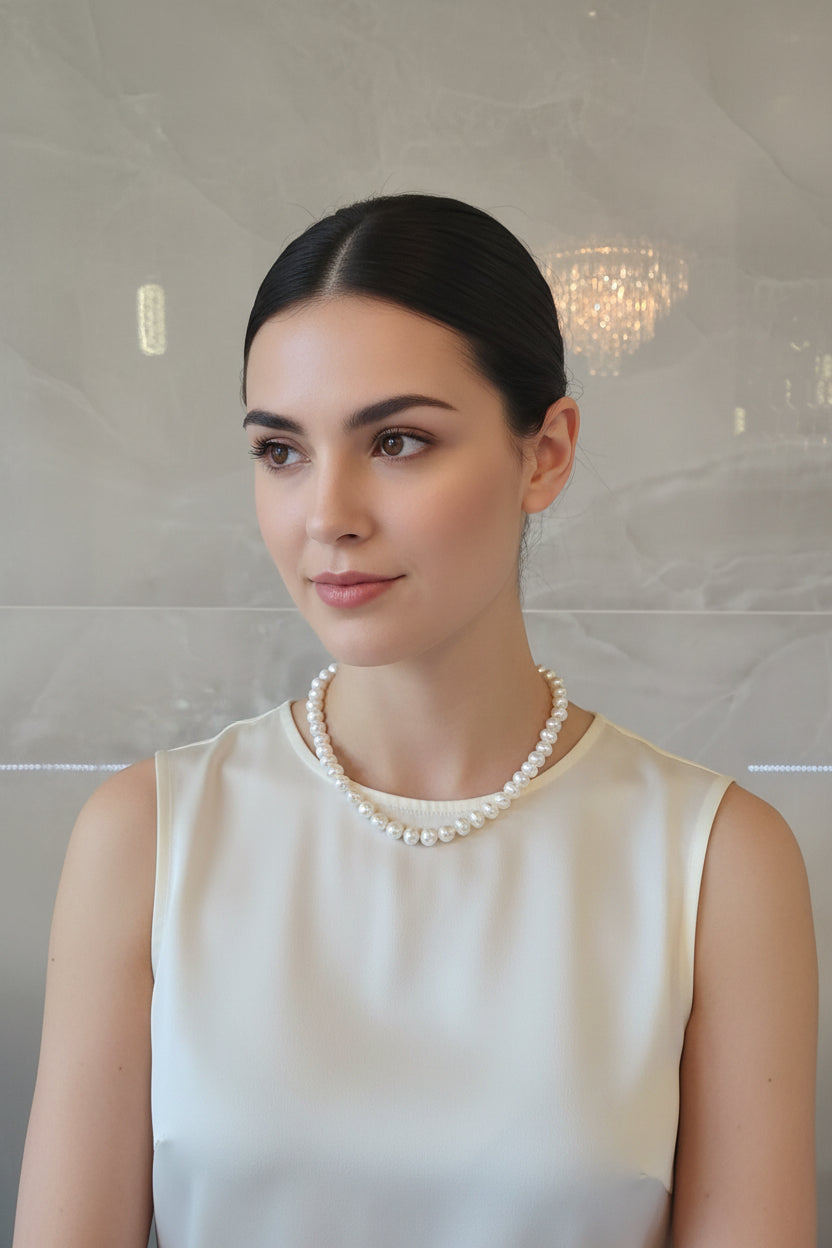 AA Potato Shape Freshwater Pearl Necklace