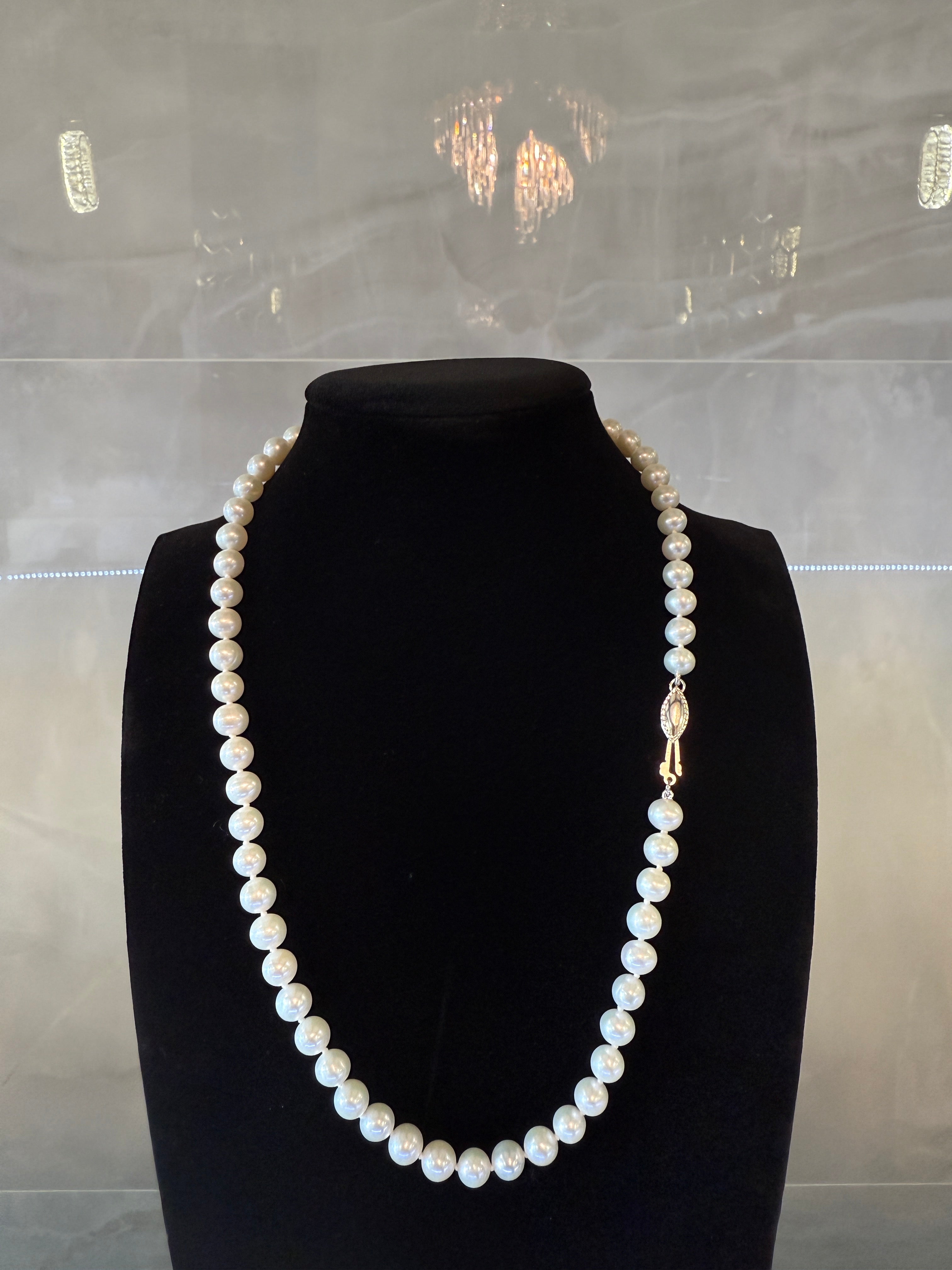 Freshwater Pearl Necklace Sterling Silver