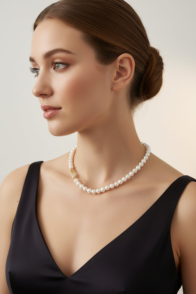 Freshwater Pearl Necklace Sterling Silver