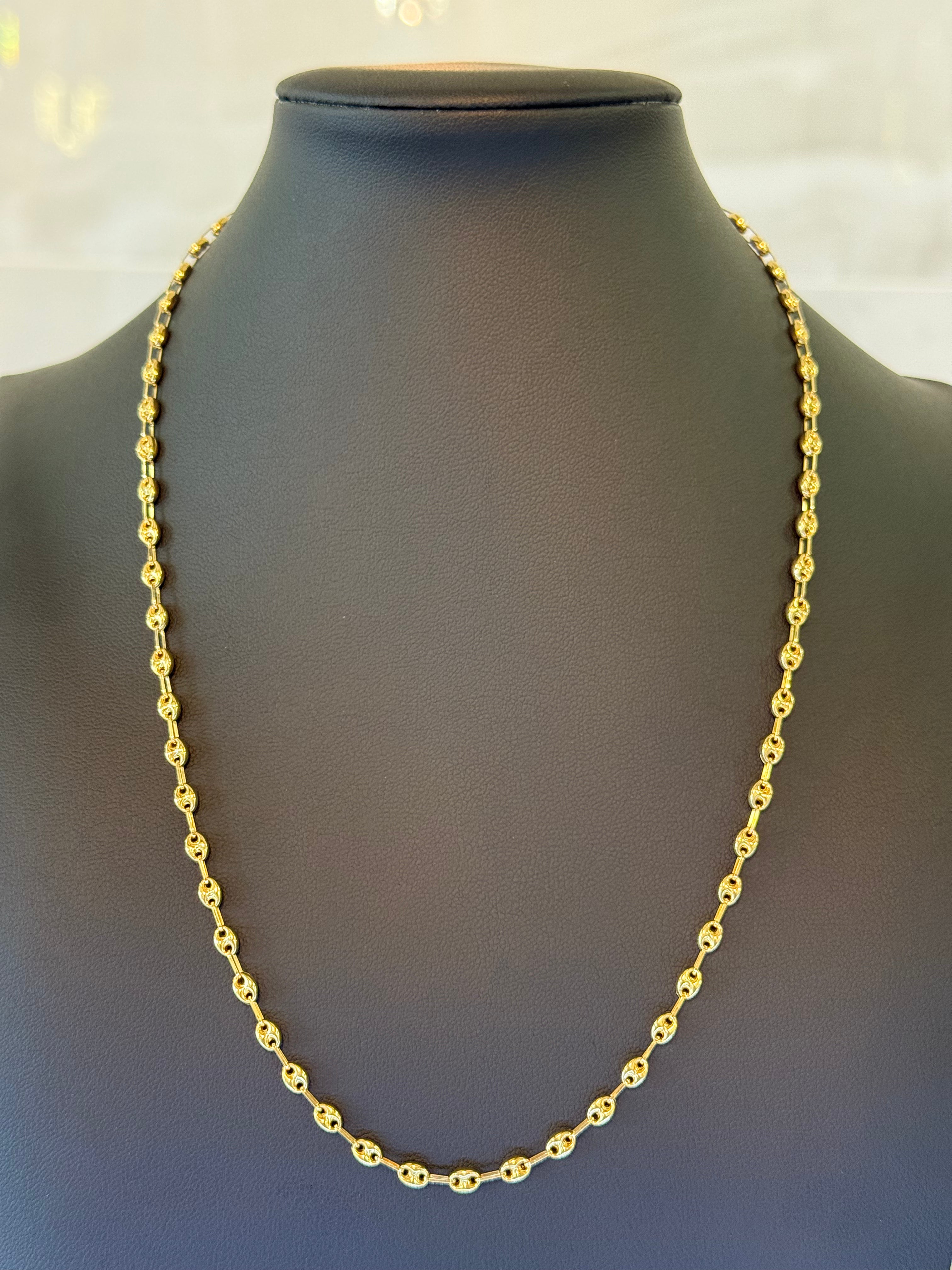 18k Puffed Gucci Link Chain