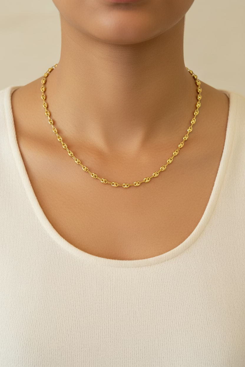18k Puffed Gucci Link Chain