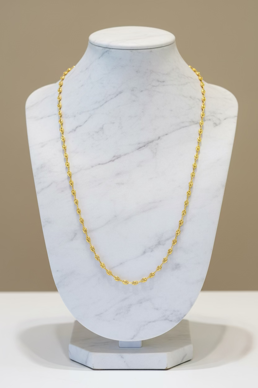 18k Puffed Gucci Link Chain