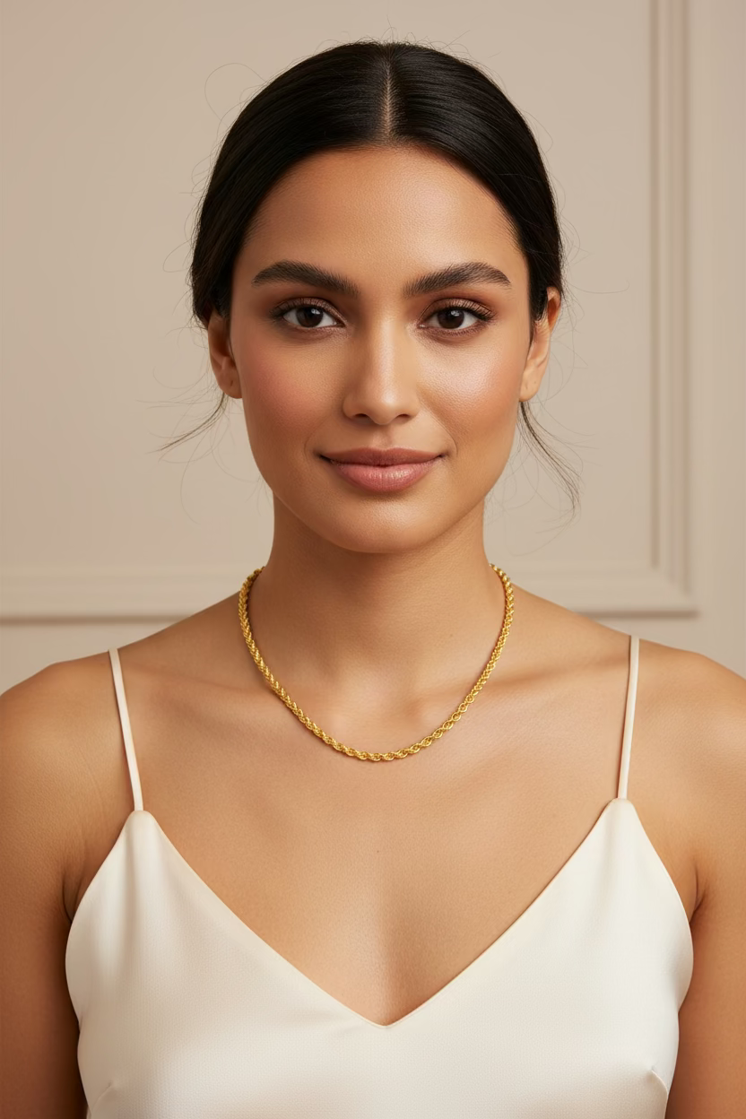 14K Rope Chain Hollow