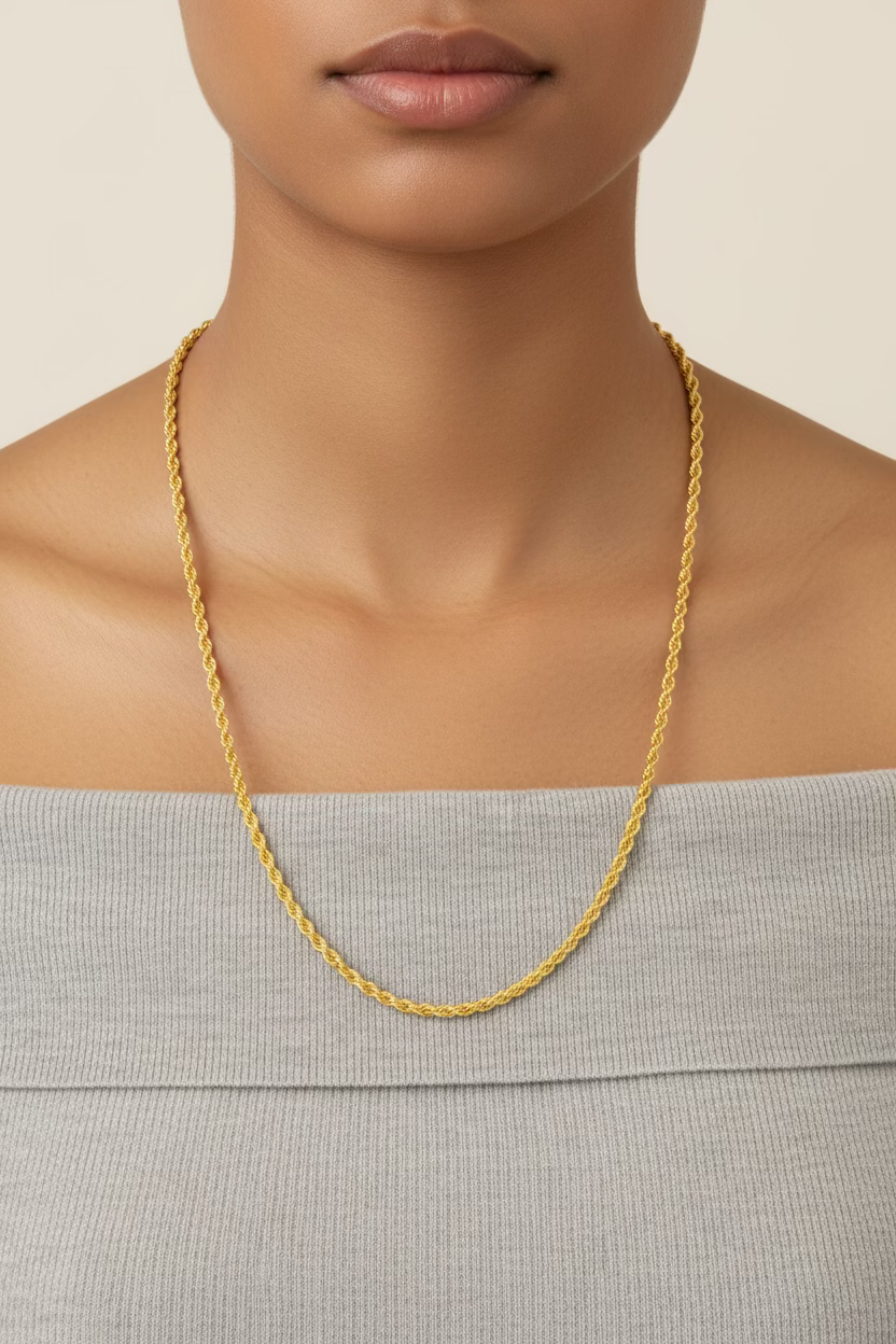 14K Rope Chain Hollow