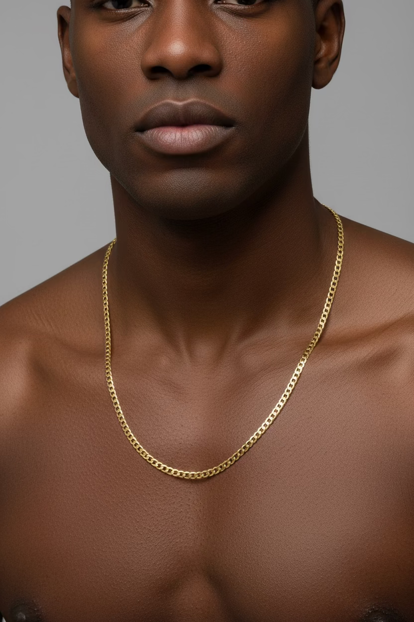 14K Solid Curb Chain