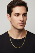 14K Solid Curb Diamond Cut Chain