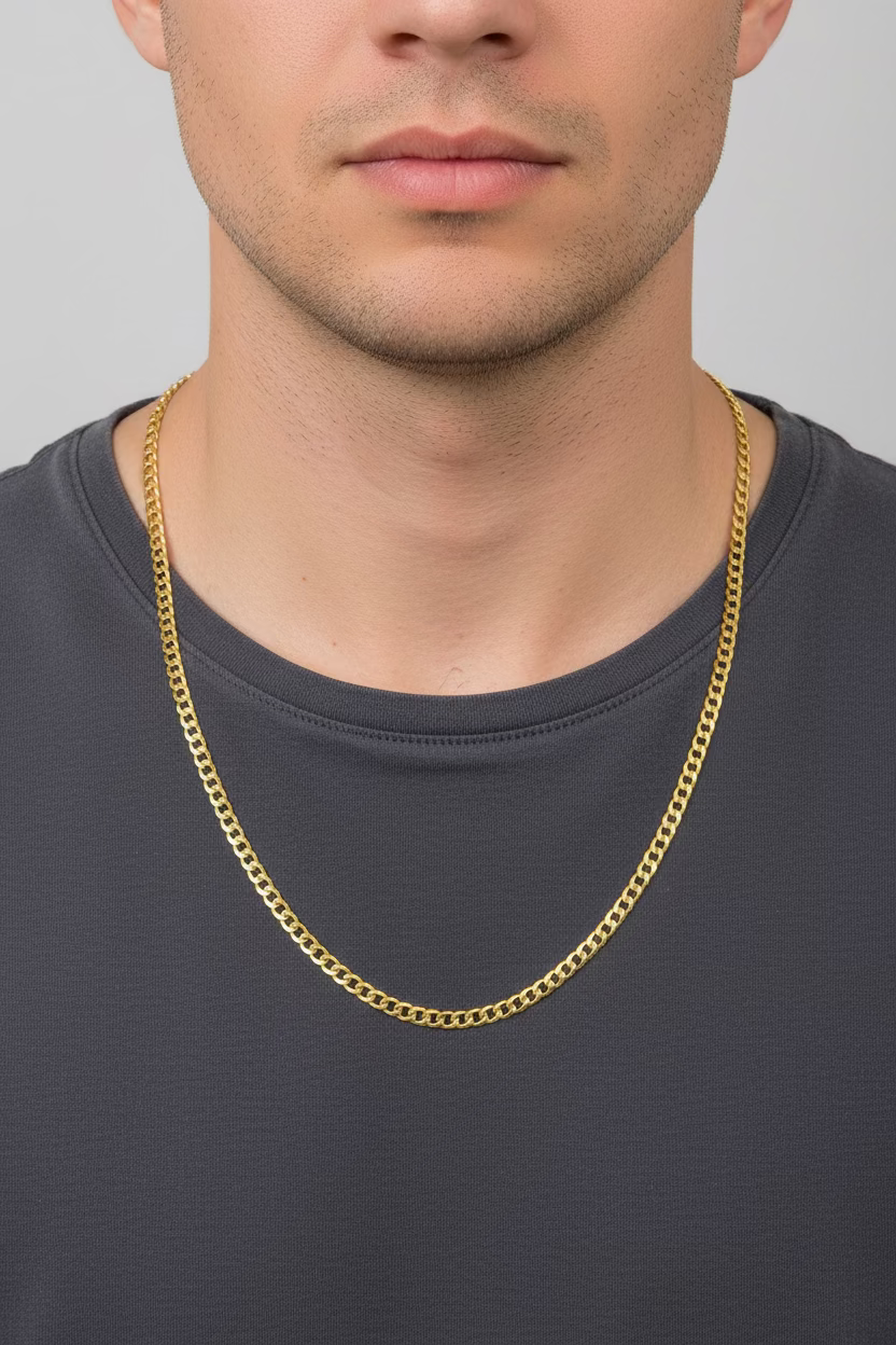 14K Hollow Curb Chain
