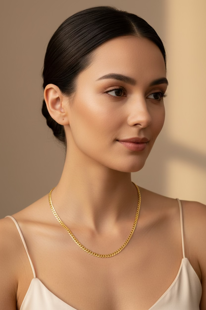 14K Hollow Curb Chain