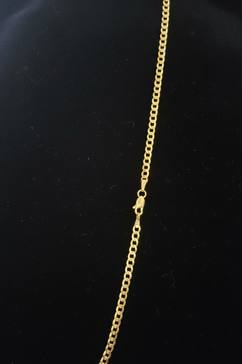 10K Curb Chain Solid Link