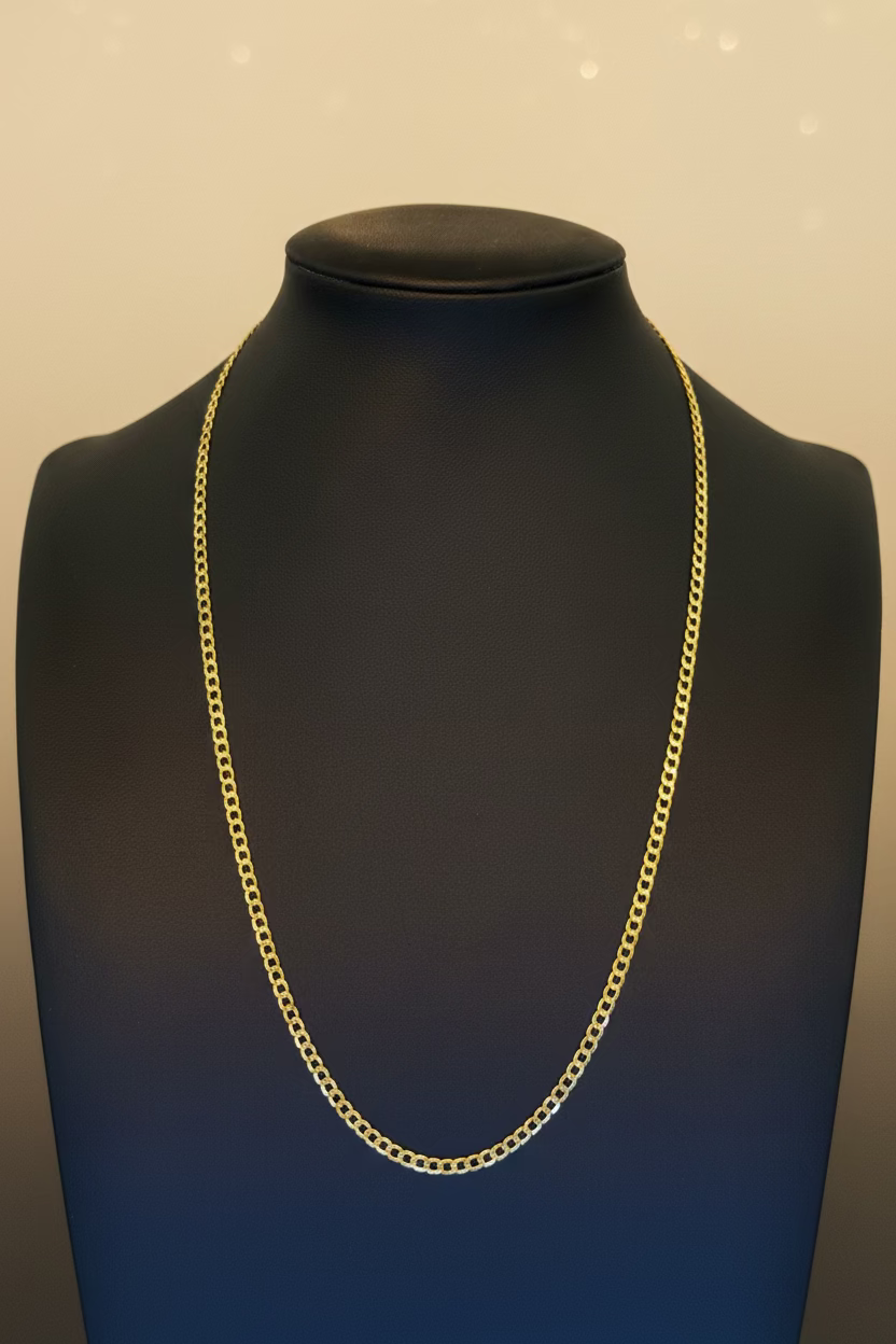 10K Curb Chain Solid Link