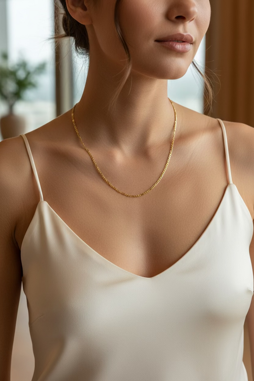 10K Figaro Chain Link Solid