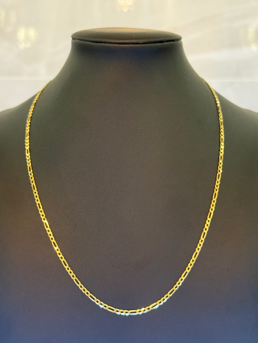 10K Figaro Chain Link Solid