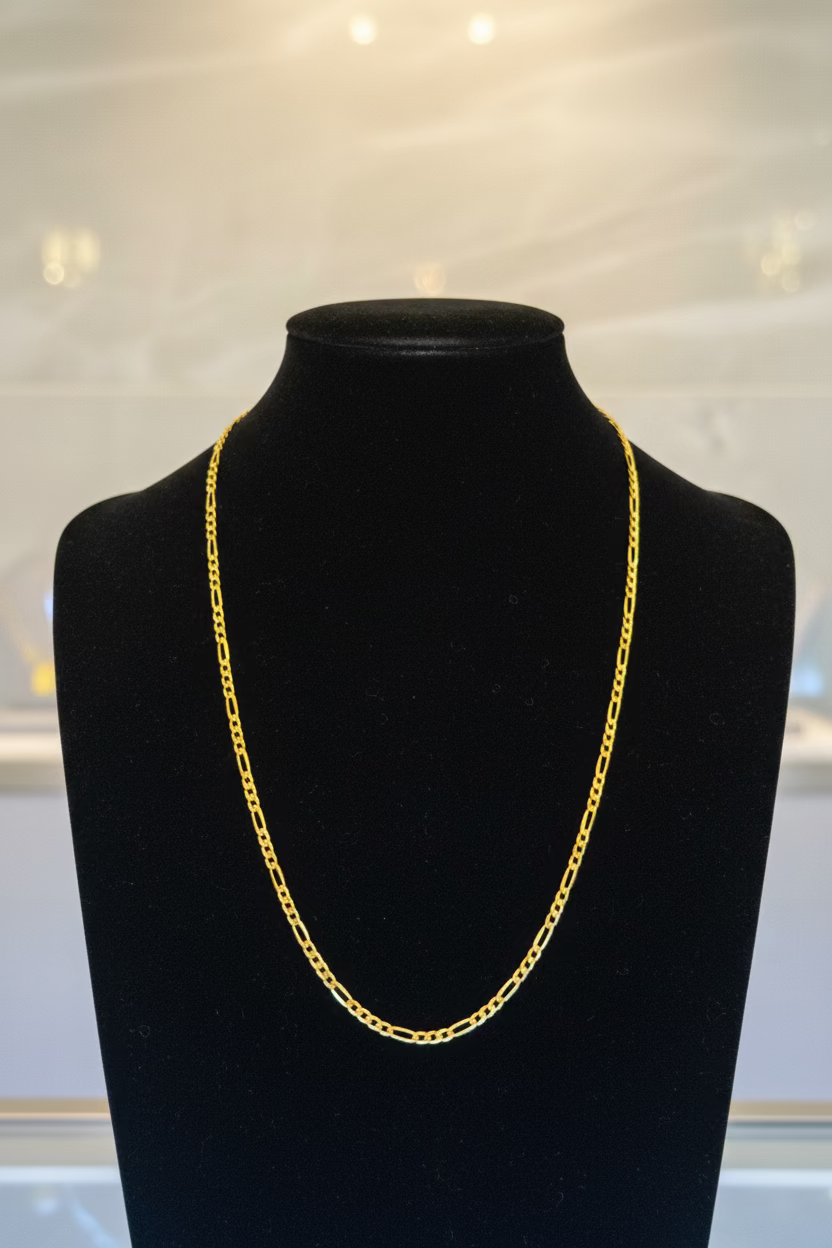 10K Figaro Chain Solid