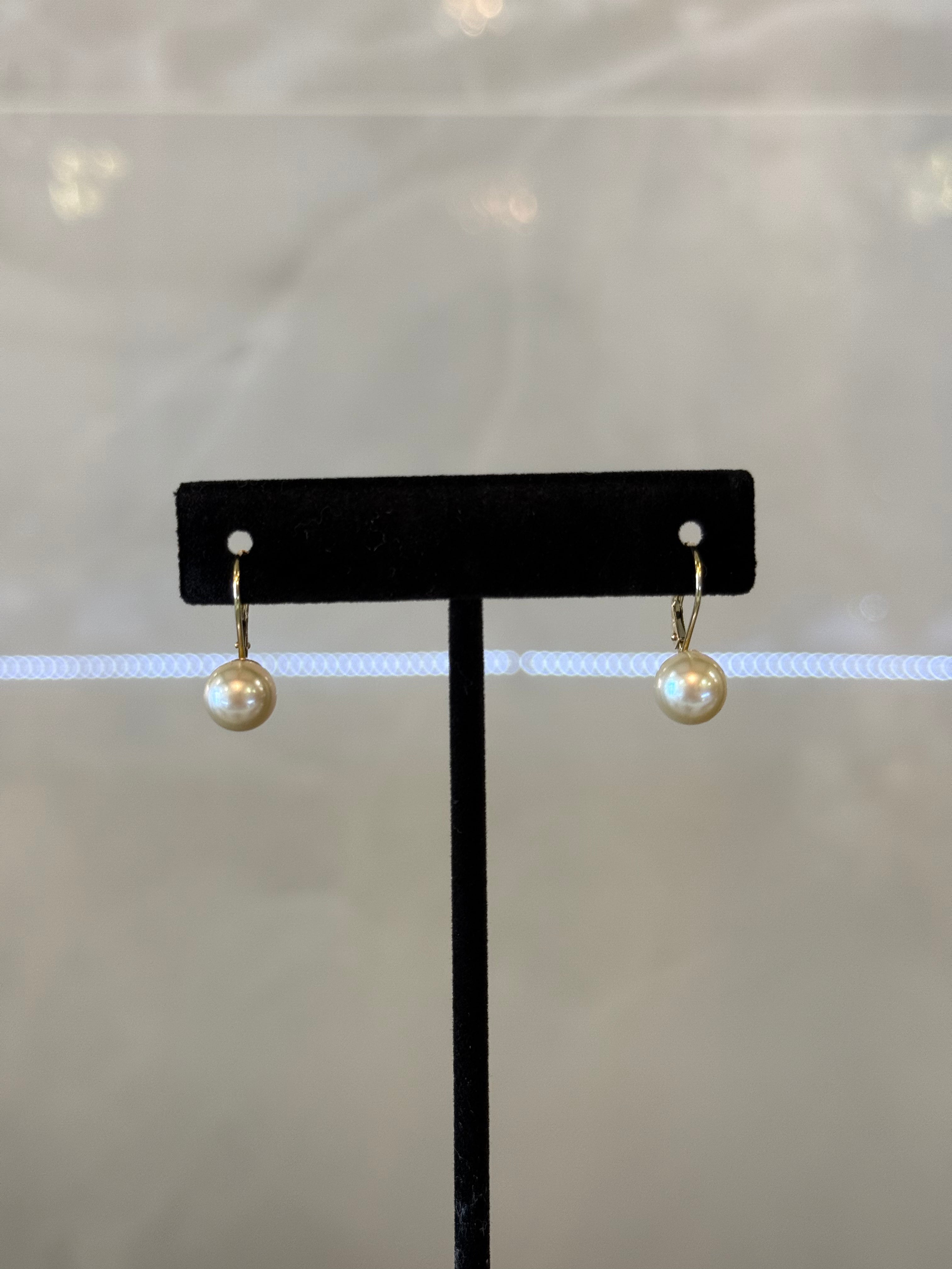 14K Southsea AAA pearl earrings