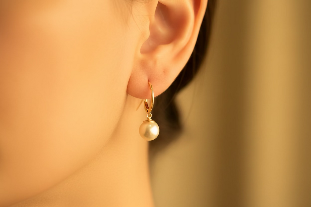 14K Southsea AAA pearl earrings