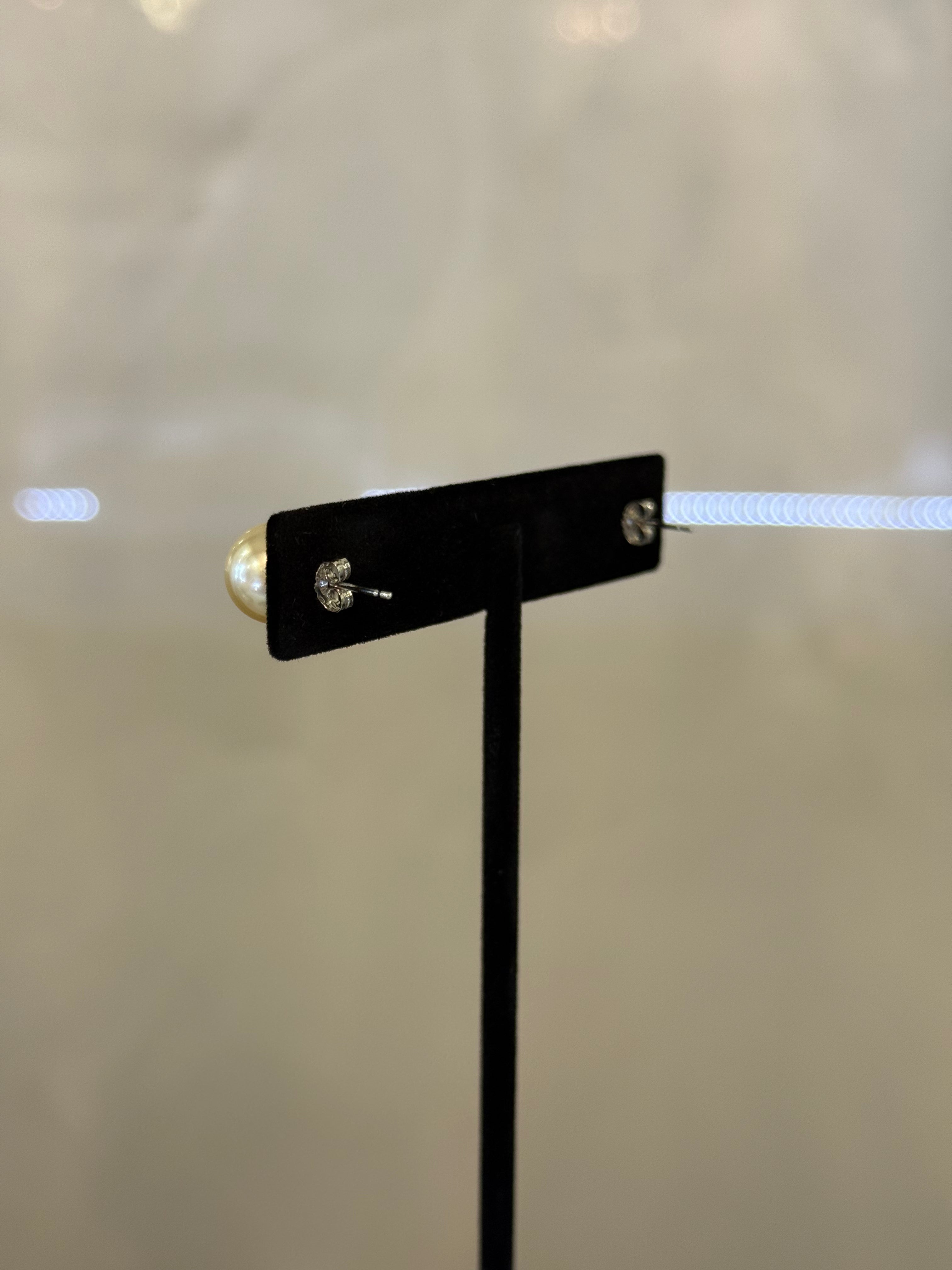 14K gold southsea pearl earrings AAA