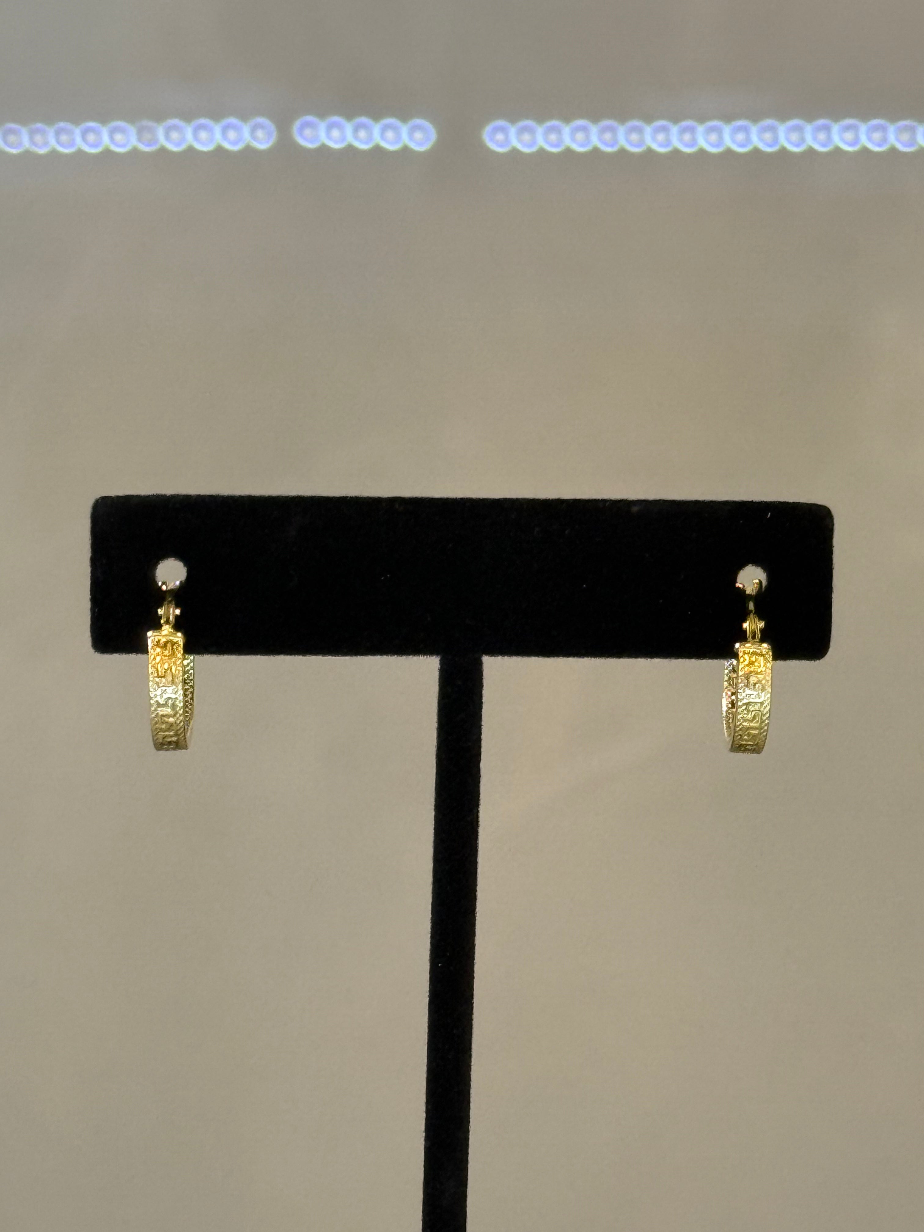 10K small Hoop with Designs