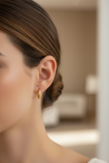 18K Hoop Earring small Twisted