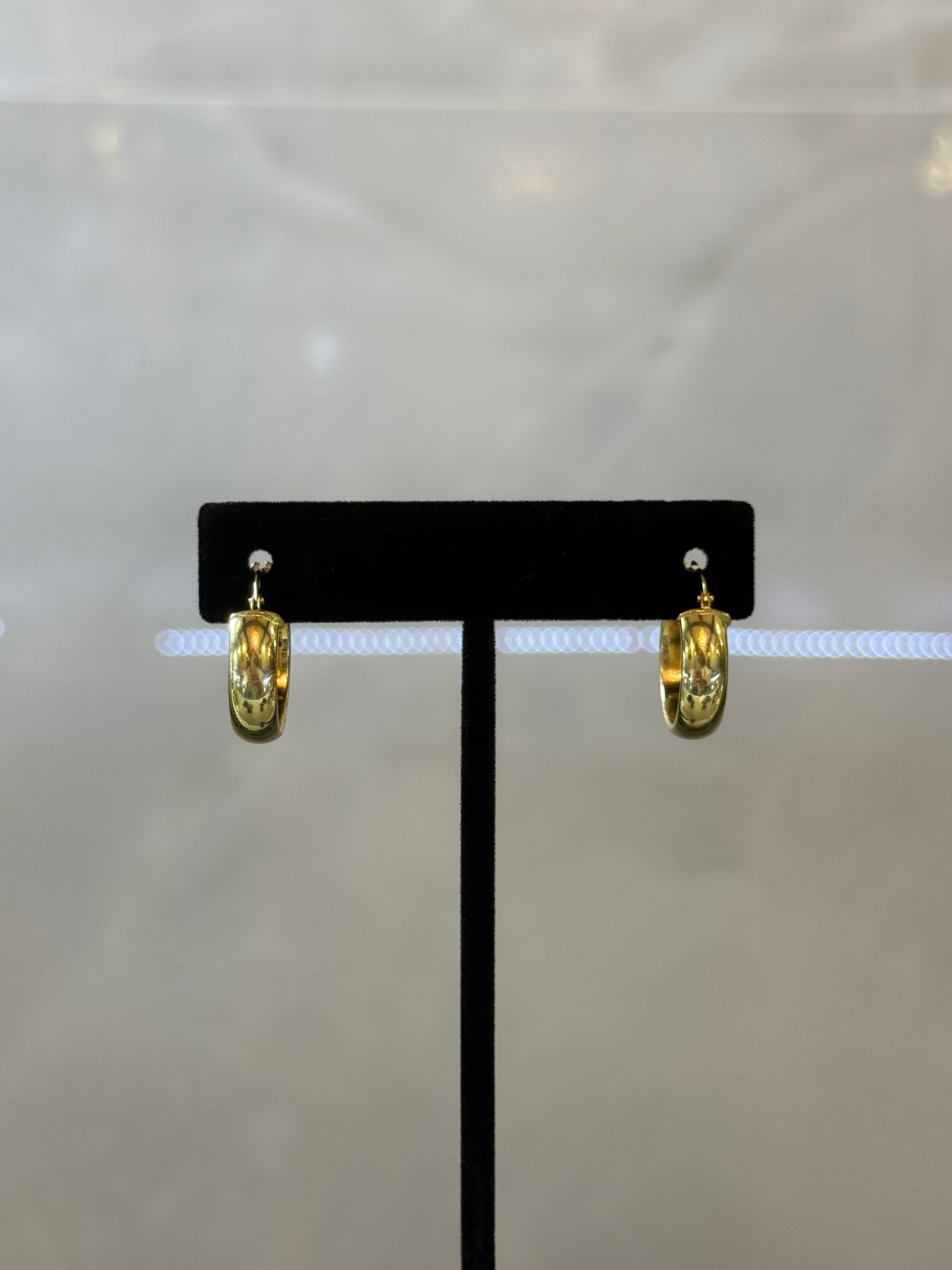 14K Hoop Earrings Circle