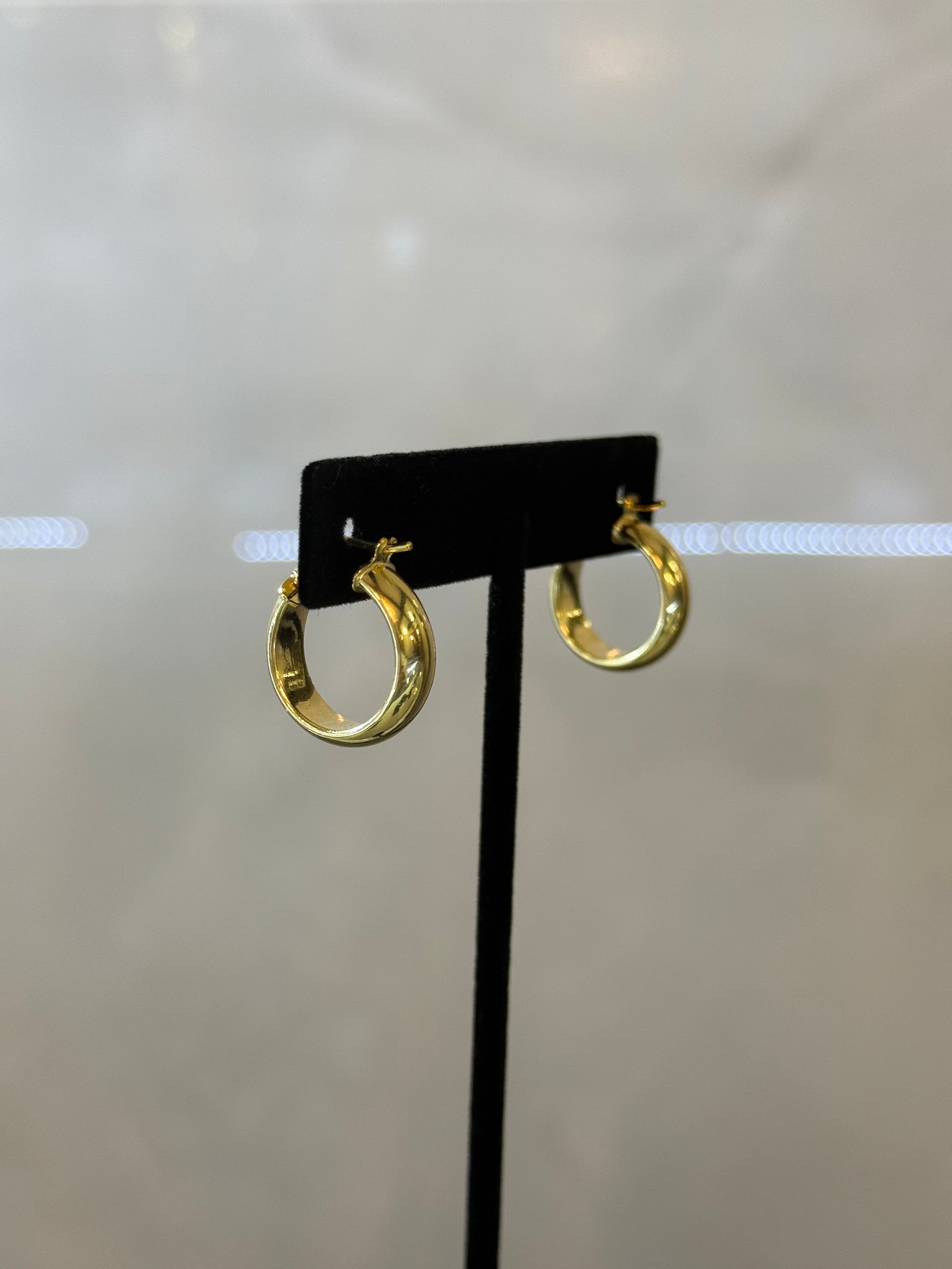 14K Hoop Earrings Circle