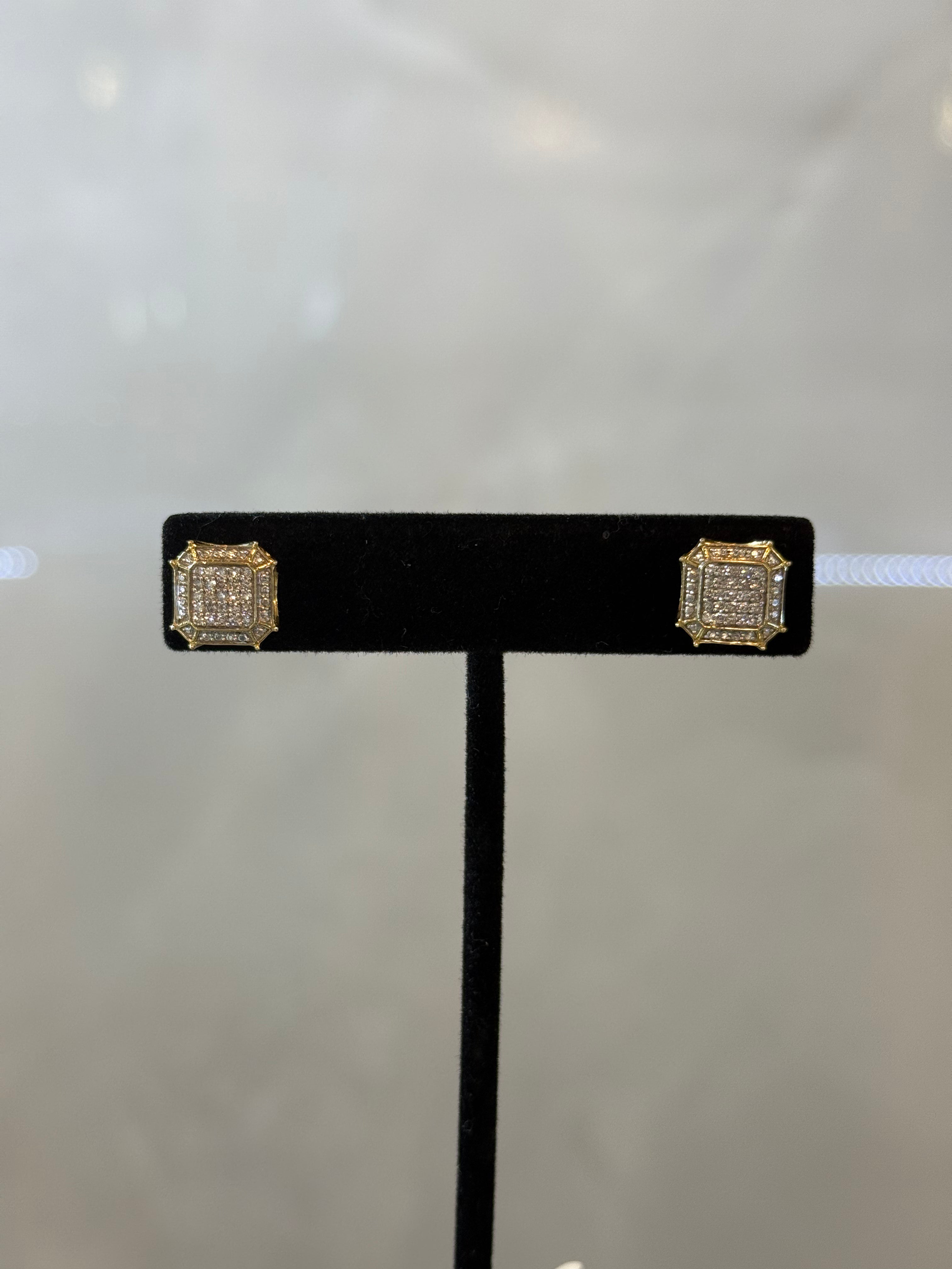 10K Stud CZ Earrings