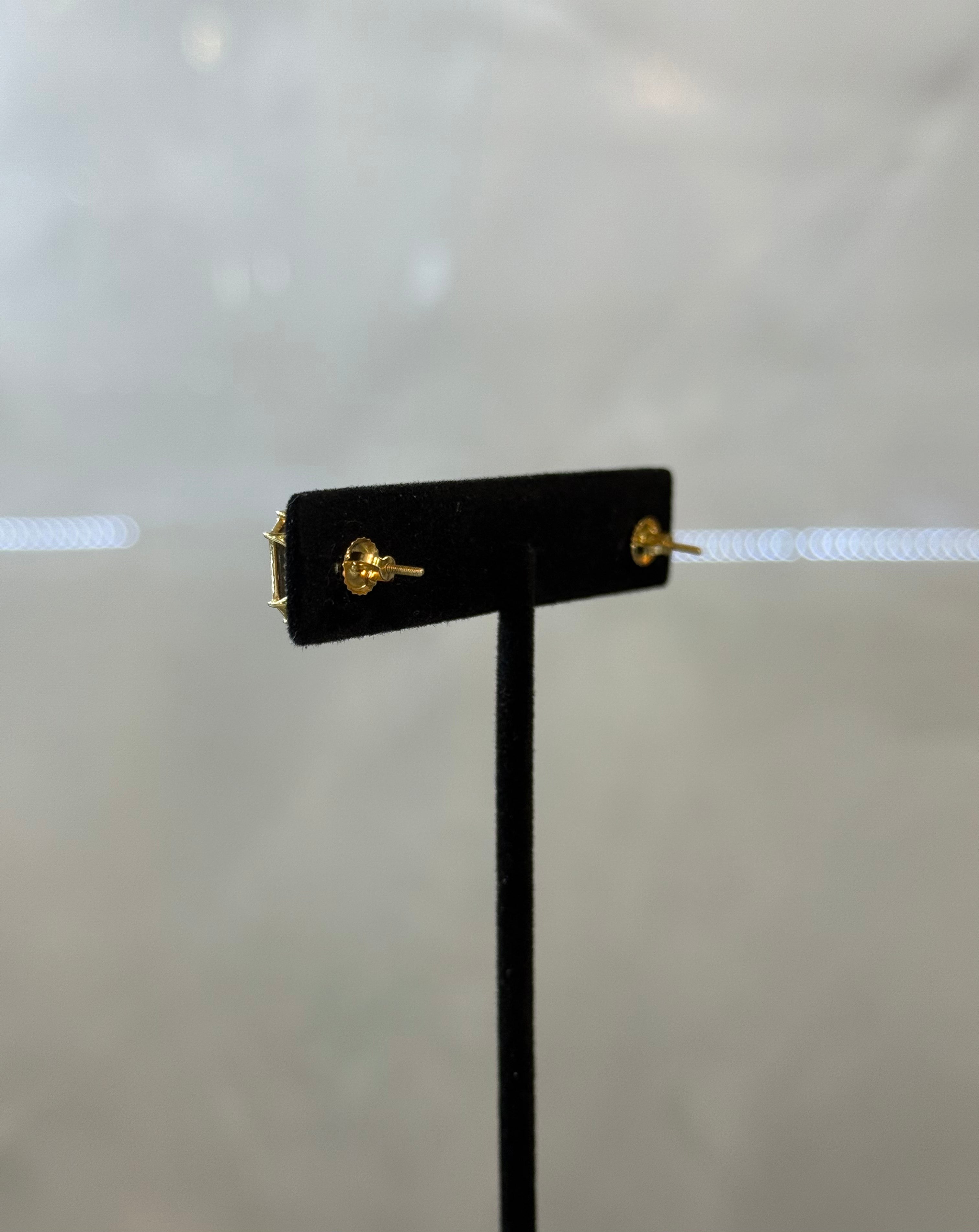 10K Stud CZ Earrings