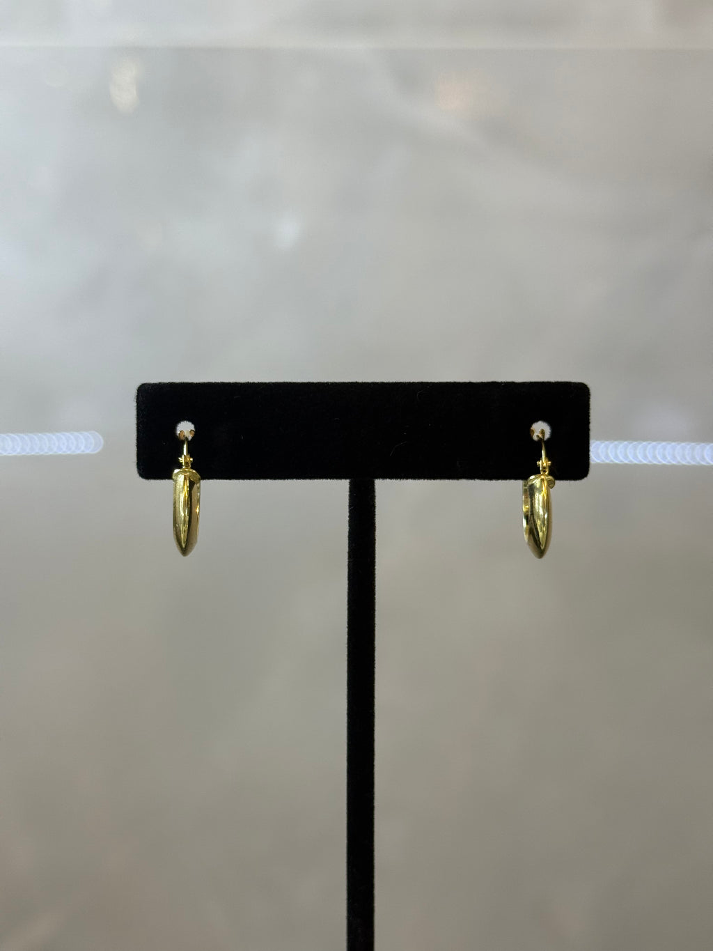 10K Hoop Curved Earrings