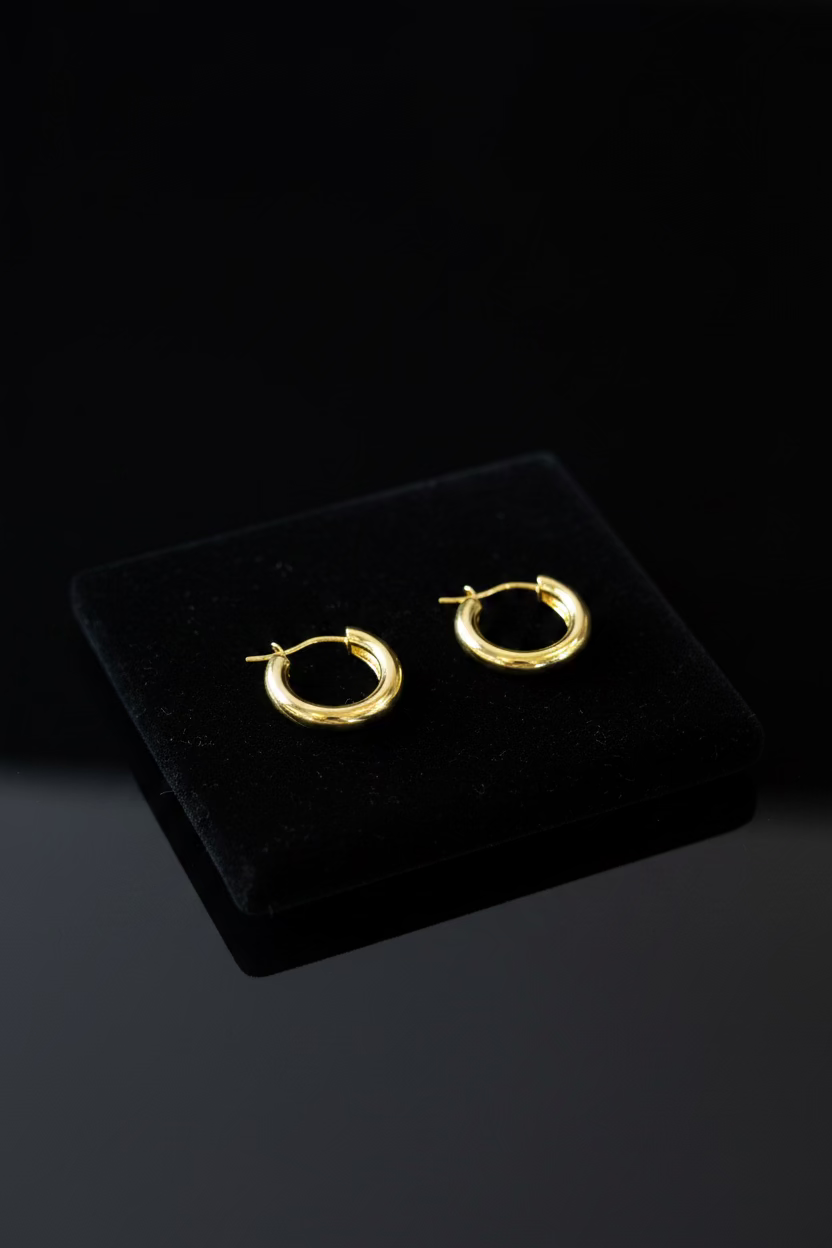14K Hoop Earring Spiral