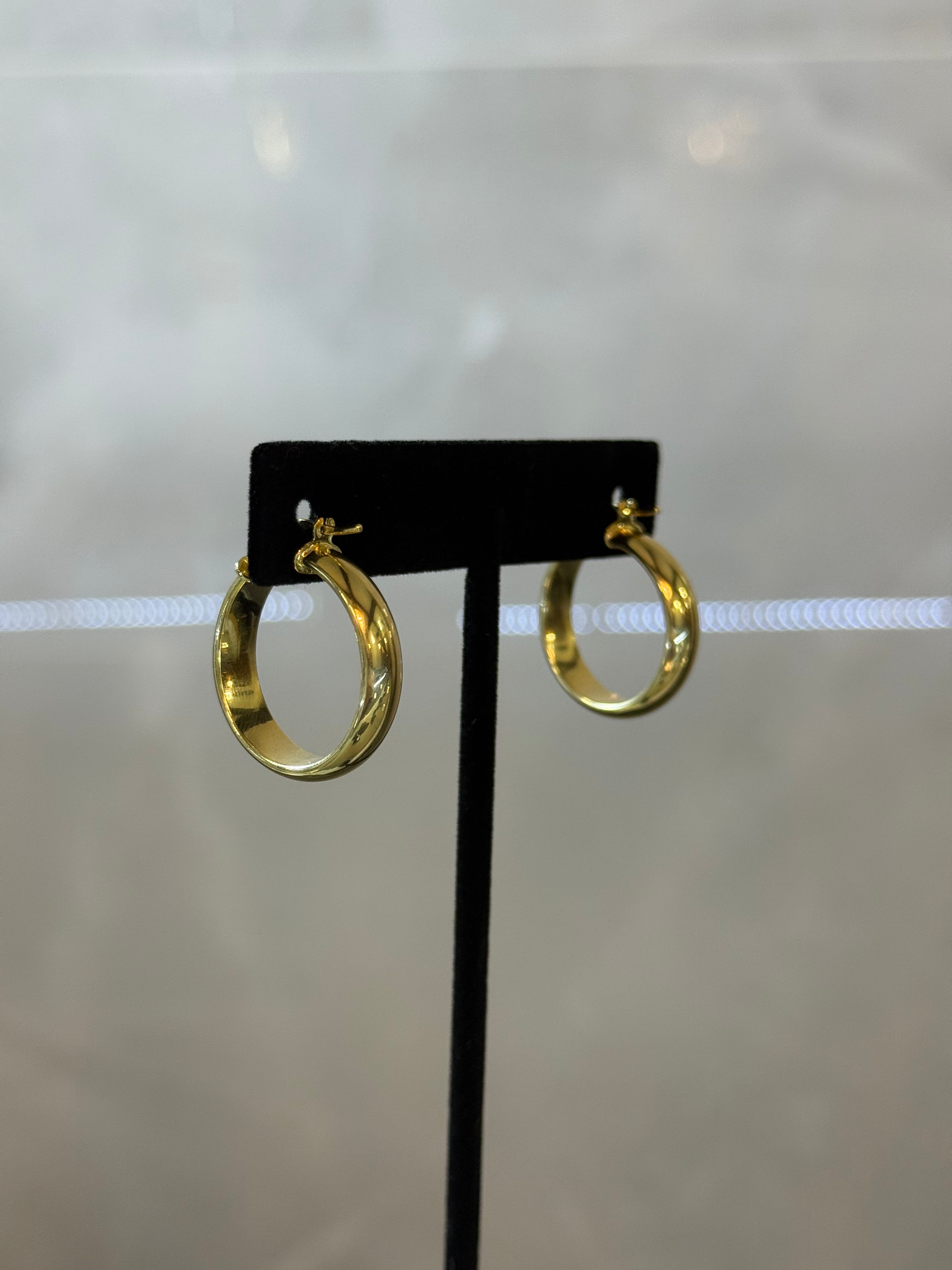 14K Circle Hoop Earrings