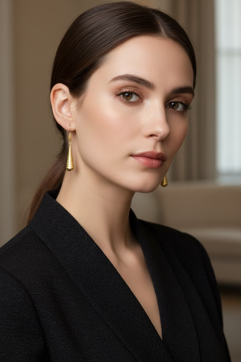 18K TearDrop Earring