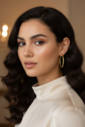 14K Hoop Twisted Earring