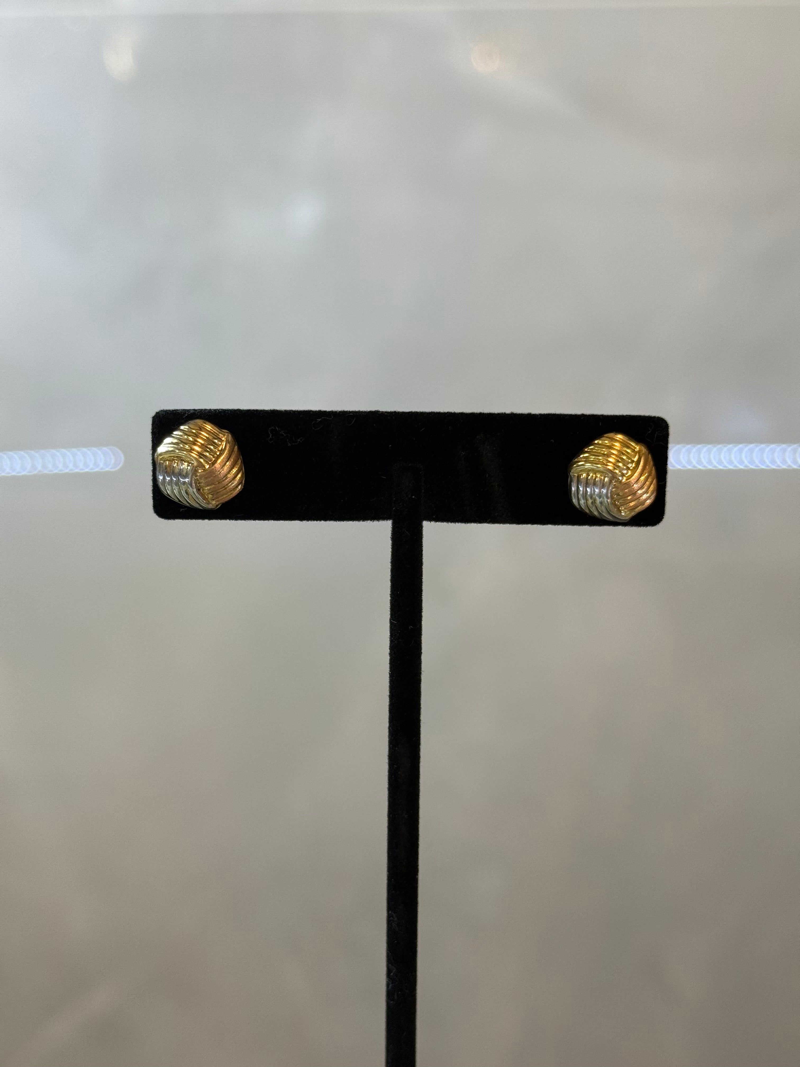 10K Wrapped Triangle Earring