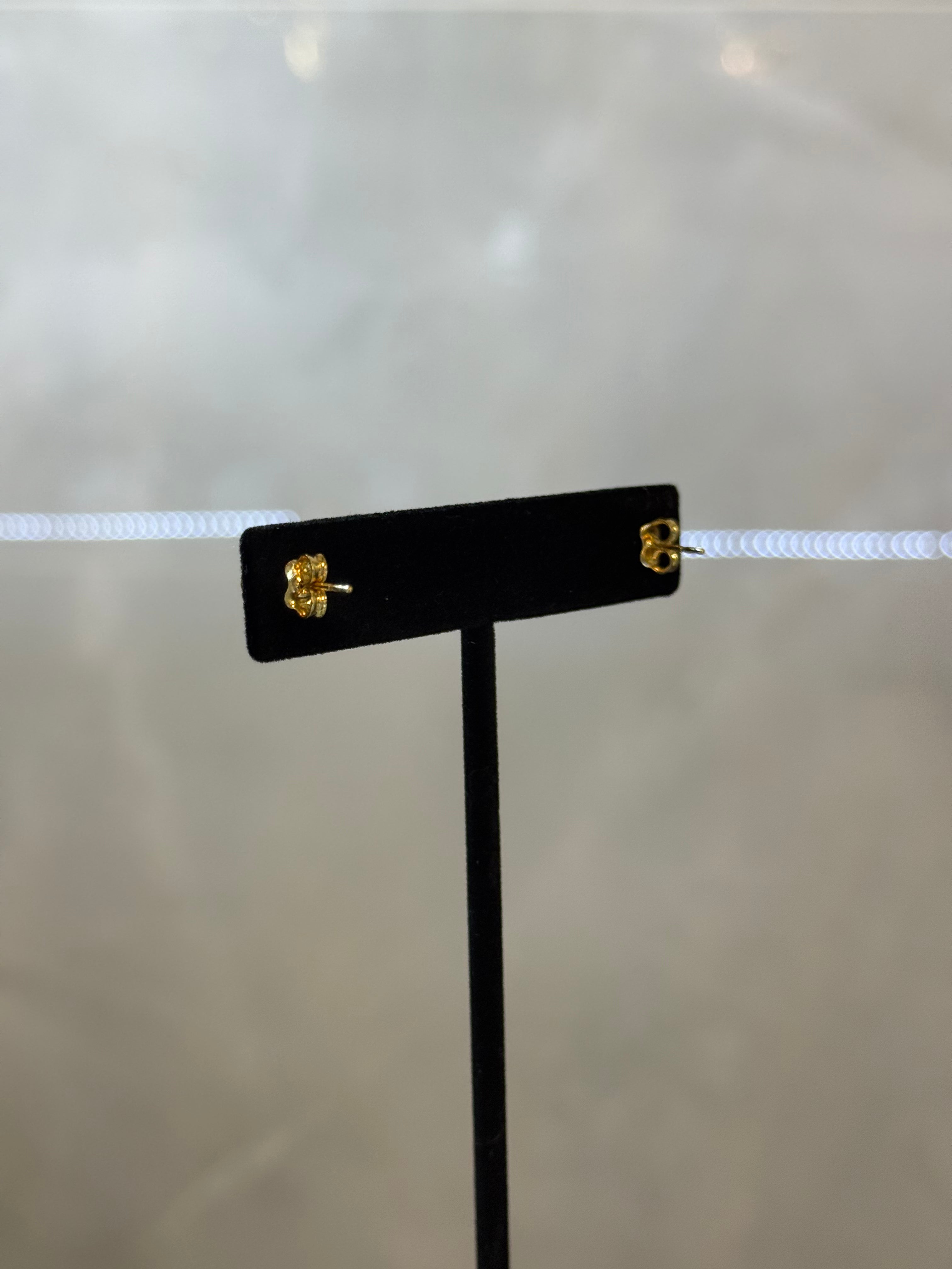 10K Wrapped Triangle Earring