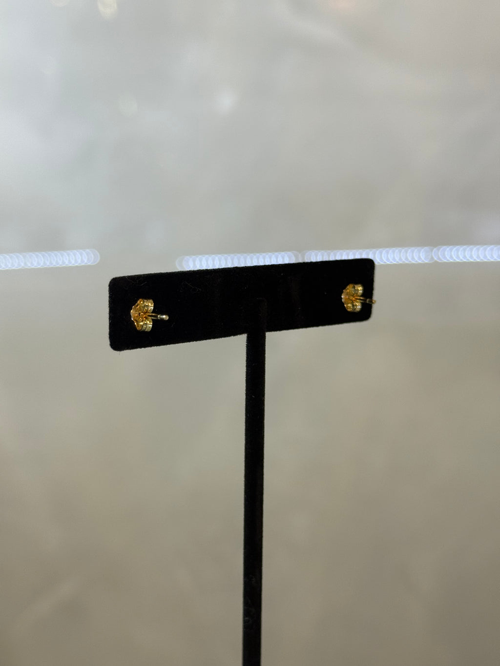 10K Button Earrings