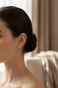 18K Flower stud earring