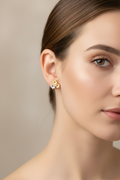 10K 3 Flower Earrings