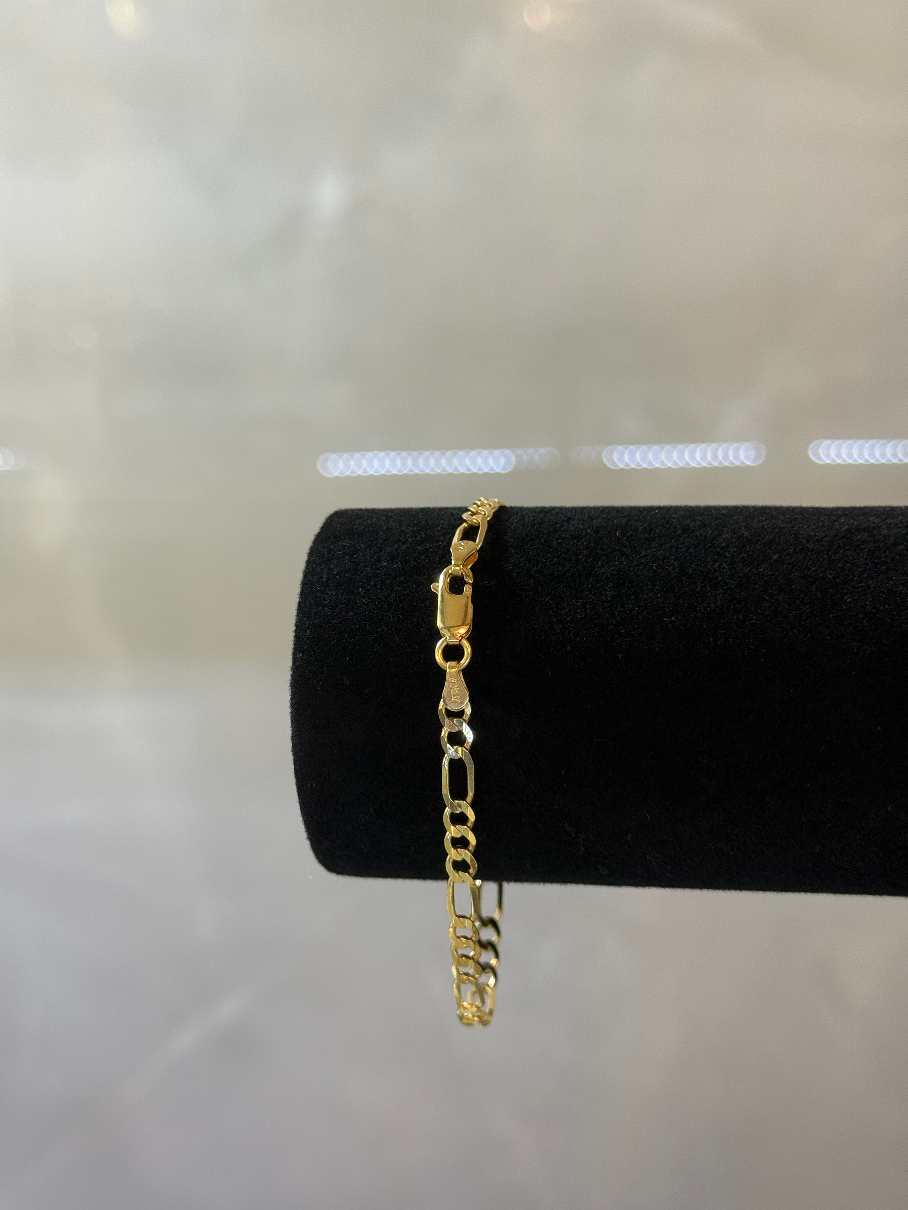 14K Figaro Bracelet