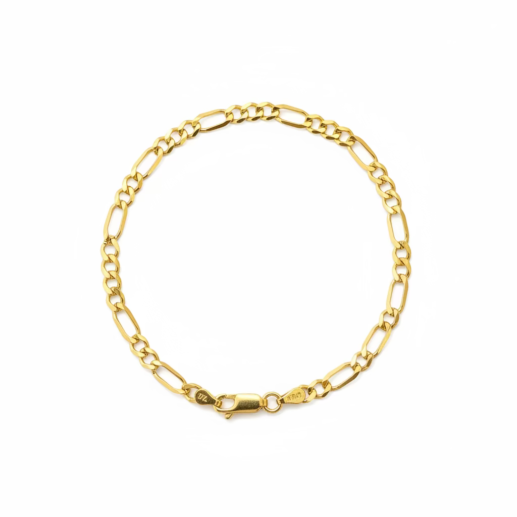 14K Figaro Bracelet