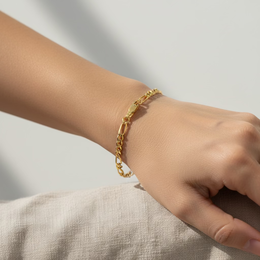 14K Figaro Bracelet