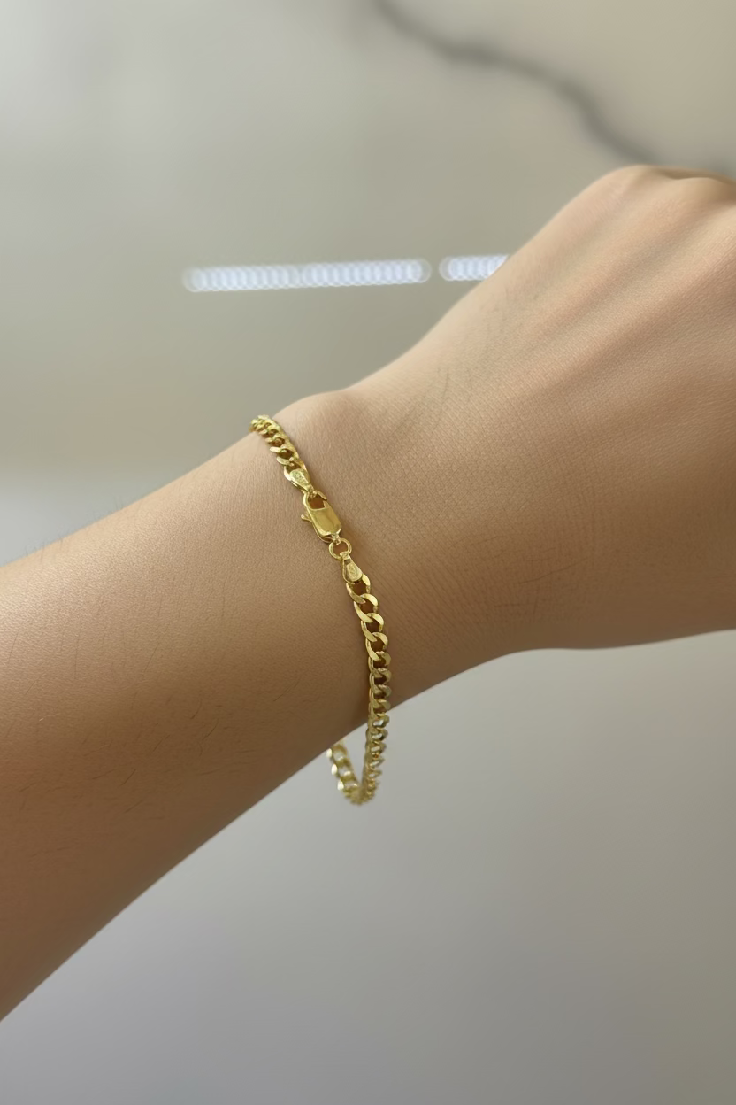 10K Curb Bracelet Link